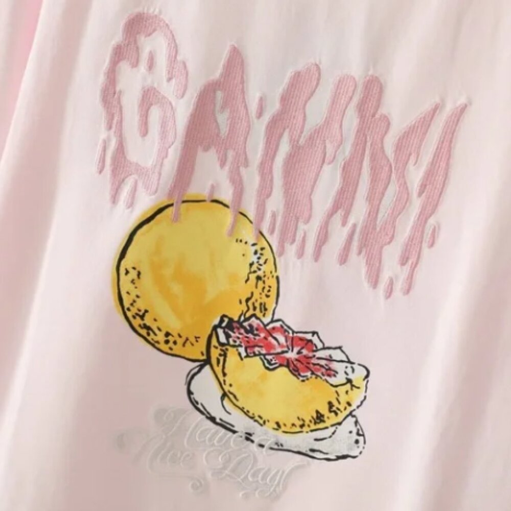 GANNI PINK GRAPEFRUIT T SHIRT